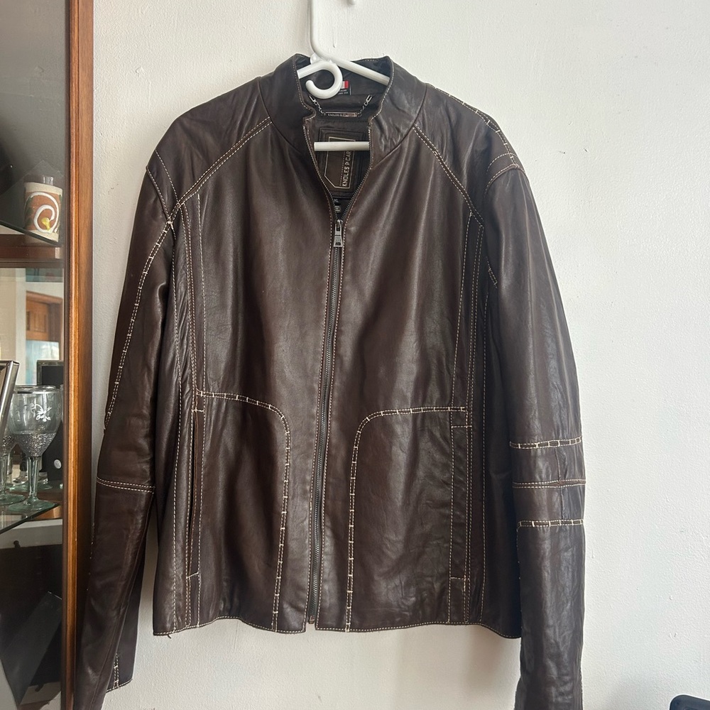 Brown Knoles and Carter Leather Jacket